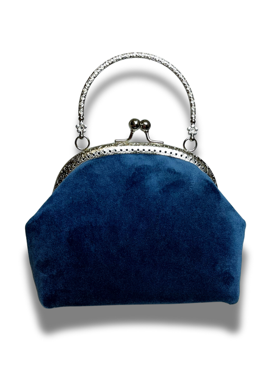 Sac Leonie Velours bleu