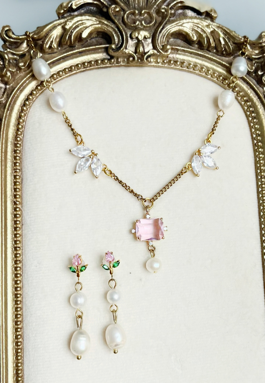 Boucles d'oreilles Tulipe Givrées