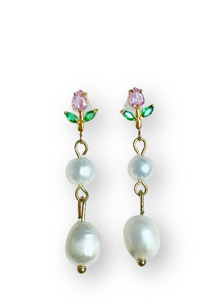 Boucles d'oreilles Tulipe Givrées