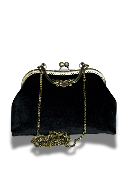 Sac Armance Velours Noir