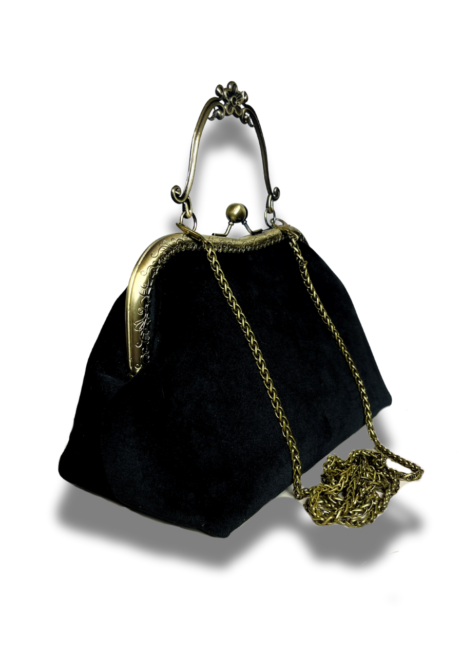 Sac Armance Velours Noir