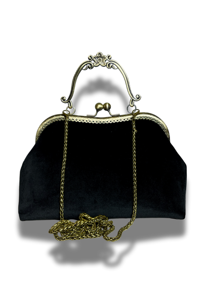 Sac Armance Velours Noir