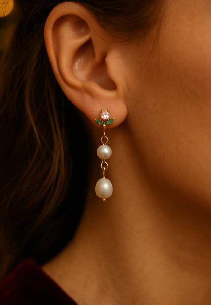Boucles d'oreilles Tulipe Givrées
